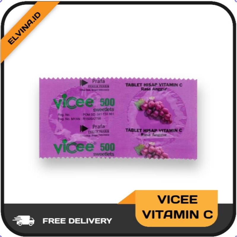 Jual VICEE TABLET HISAP VITAMIN C - 1 STRIP 2 TABLET | Shopee Indonesia