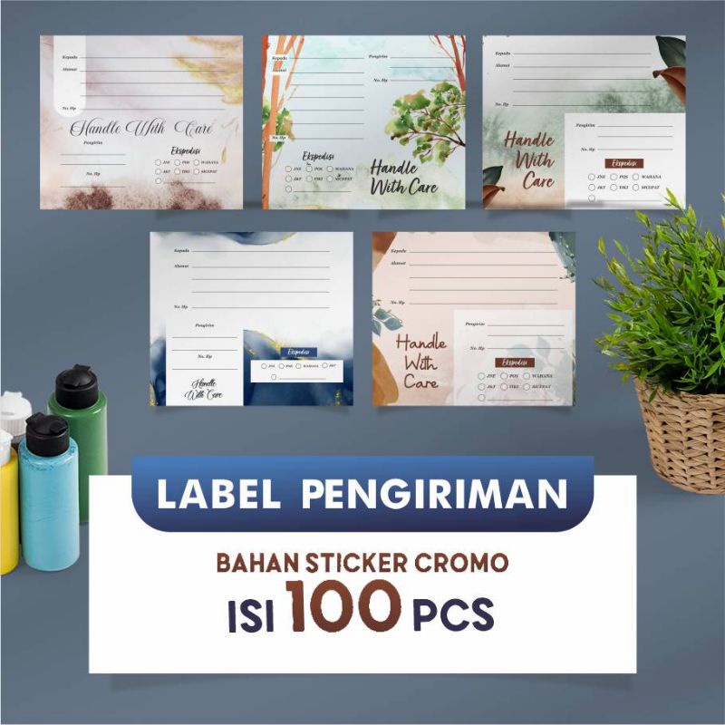Jual LABEL PENGIRIMAN ONLINE SHOP | ISI 100 PCS | UKURAN BESAR 12X10CM ...