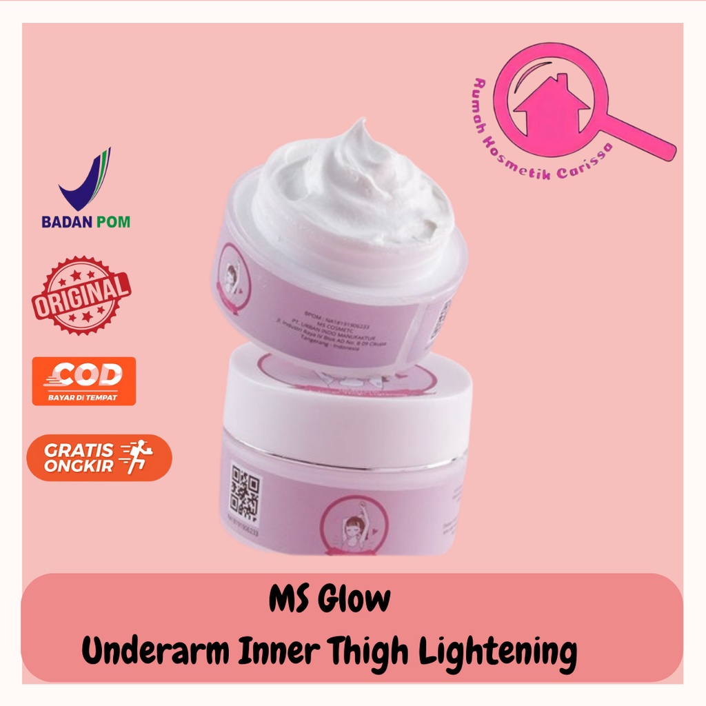 Jual UNDERARM INNER THIGH LIGHTENING CREAM MS GLOW Shopee Indonesia