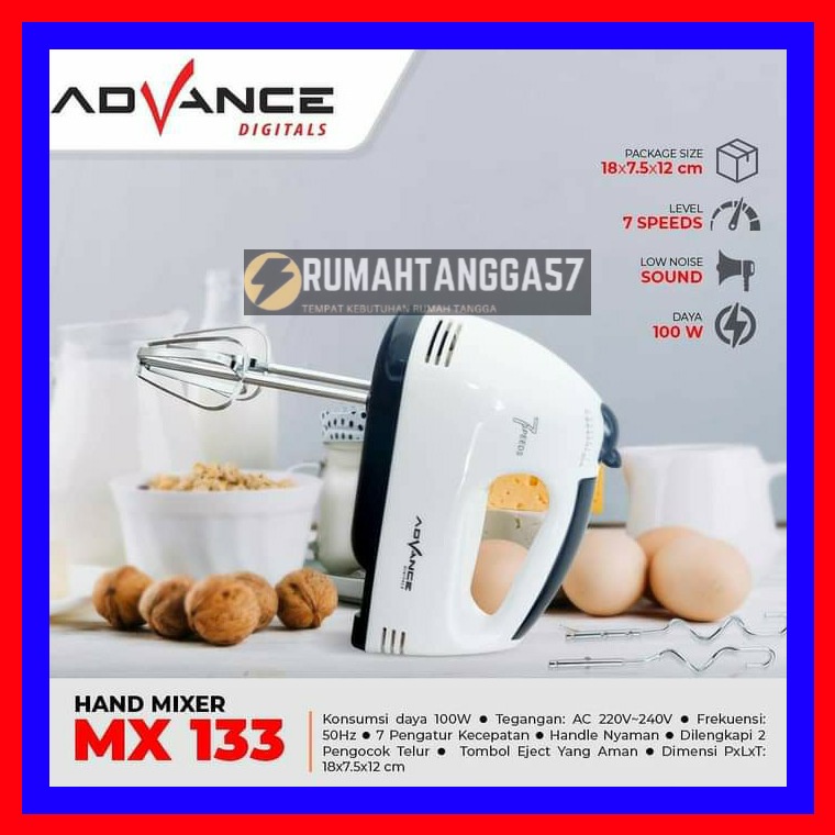 Jual HAN RIVER HAND MIXER ADVANCE MX 133 MX133 MX133 ORI ADVANCE
