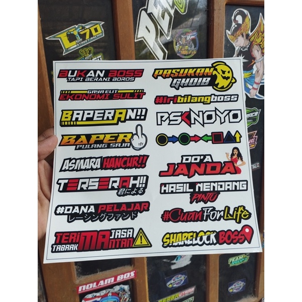 Jual Stiker Pack Kata Kata Stiker Viral Stiker Terbaru Stiker Racing Stiker Hologram