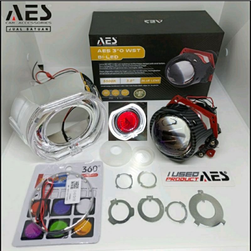 Jual PROJECTOR BILED AES W300 CARBON 3 INCH PAKET PNP GARANSI 12 BULAN