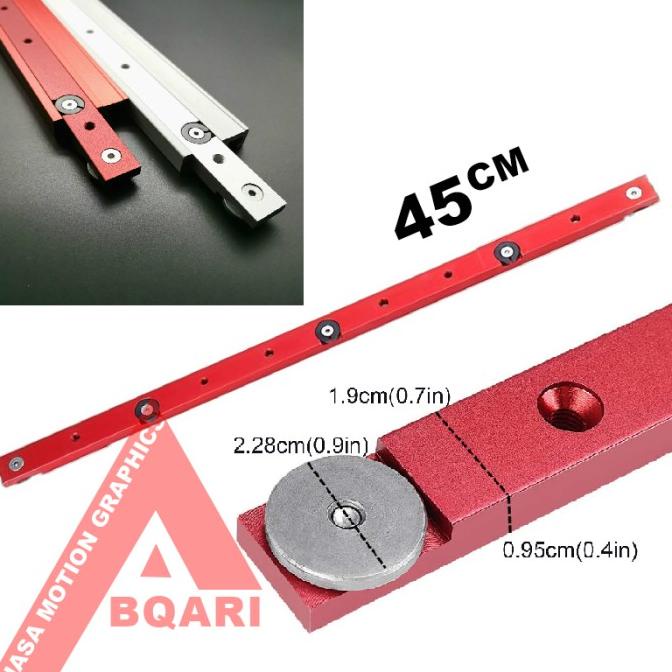 Jual Miter Bar Mitre Gauge Table Saw Runner T Track Slider Bar Slob