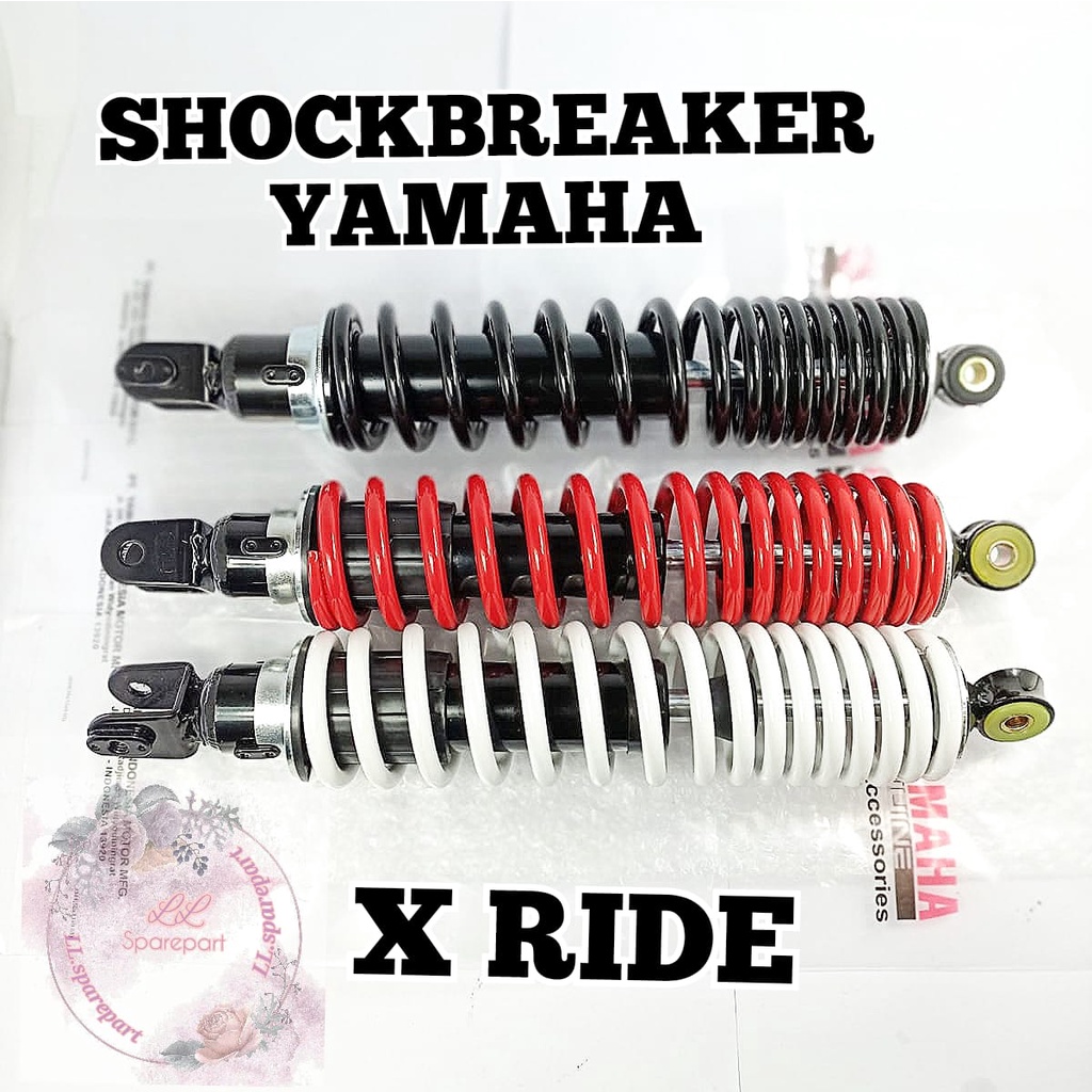 Jual SHOCKBREAKER SHOCK BELAKANG YAMAHA X RIDE WARNA MERAH PUTIH HITAM ...