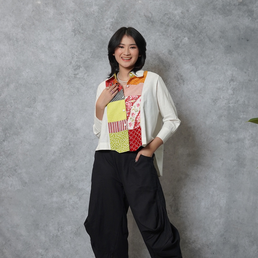Jual NONA RARA - Adamite Encim, Baju Batik Kasual Modern | Shopee Indonesia