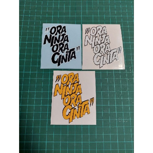 Jual Sticker cutting Ora Ninja Ora Cinta meme lucu 7,5x6cm | Shopee ...