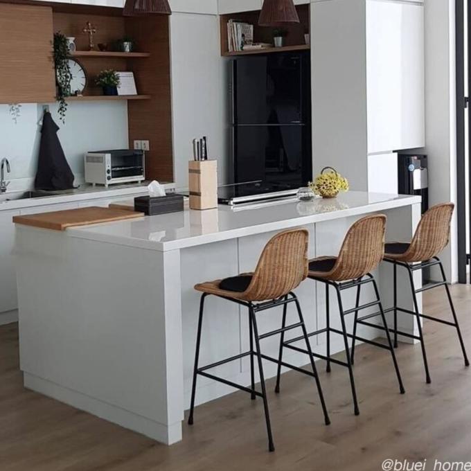 Jual Kursi Bar Juliano Tinggi 65 Cm Bar Stool Kafe Resto Dapur Rotan ...
