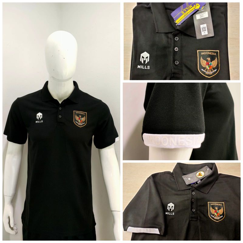 Jual Mills Official Polo Shirt Timnas Indonesia Kaos Kerah Timnas Indonesia Shopee Indonesia