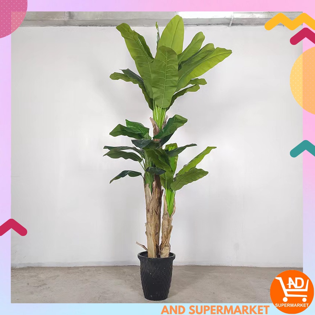 Jual Pohon Pisang Plastik Dekorasi Ruangan Rumah Artificial Pot Tanaman Pohon Pisang Hias Pbp