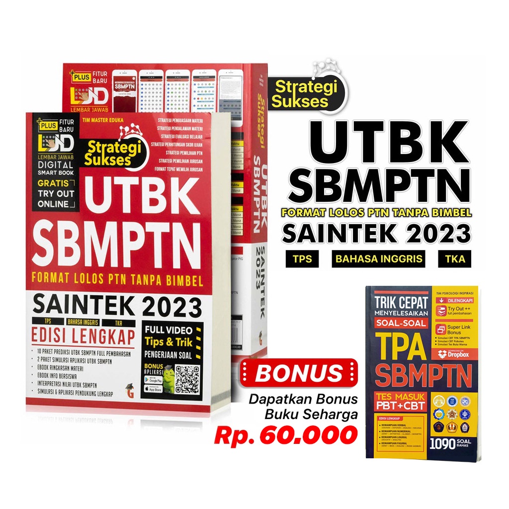 Jual Strategi Sukses Utbk Sbmptn Saintek 2023 Shopee Indonesia