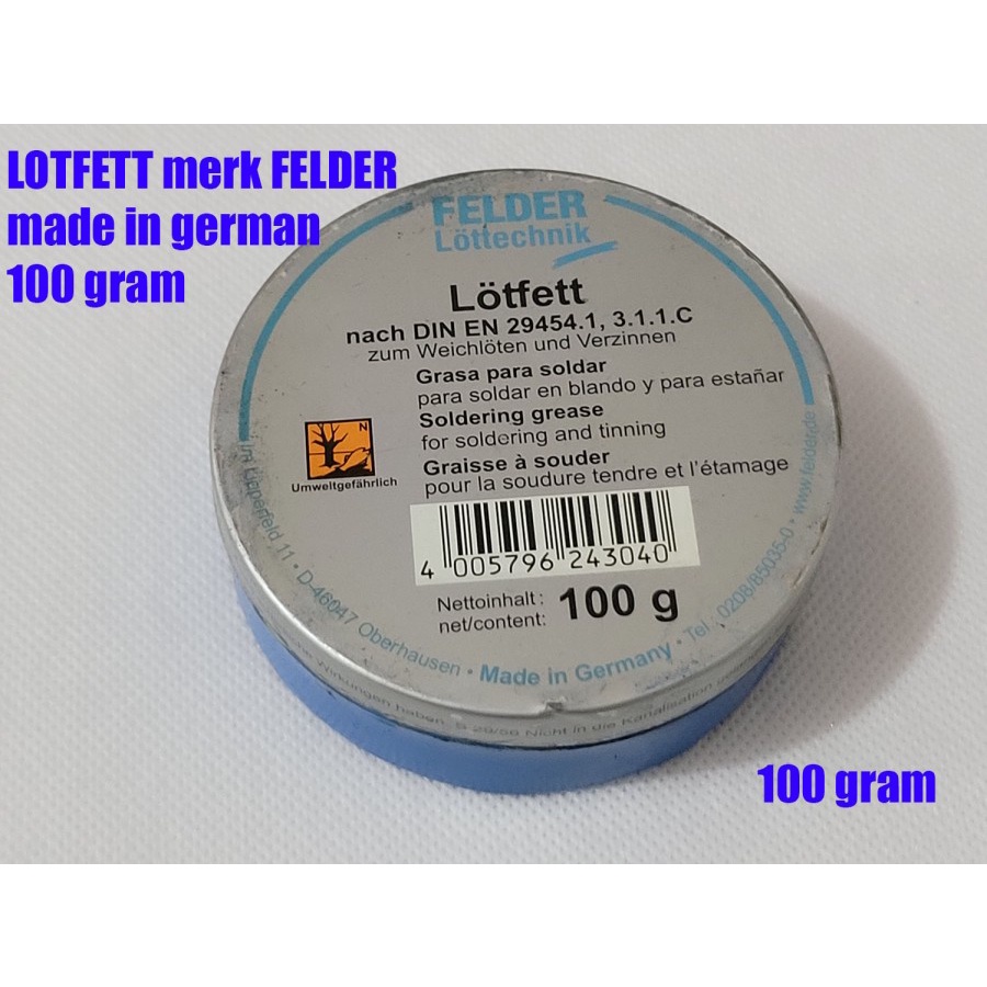 Jual Lotfett Felder 100 Gram germany / Pasta Solder / Flux / Minyak