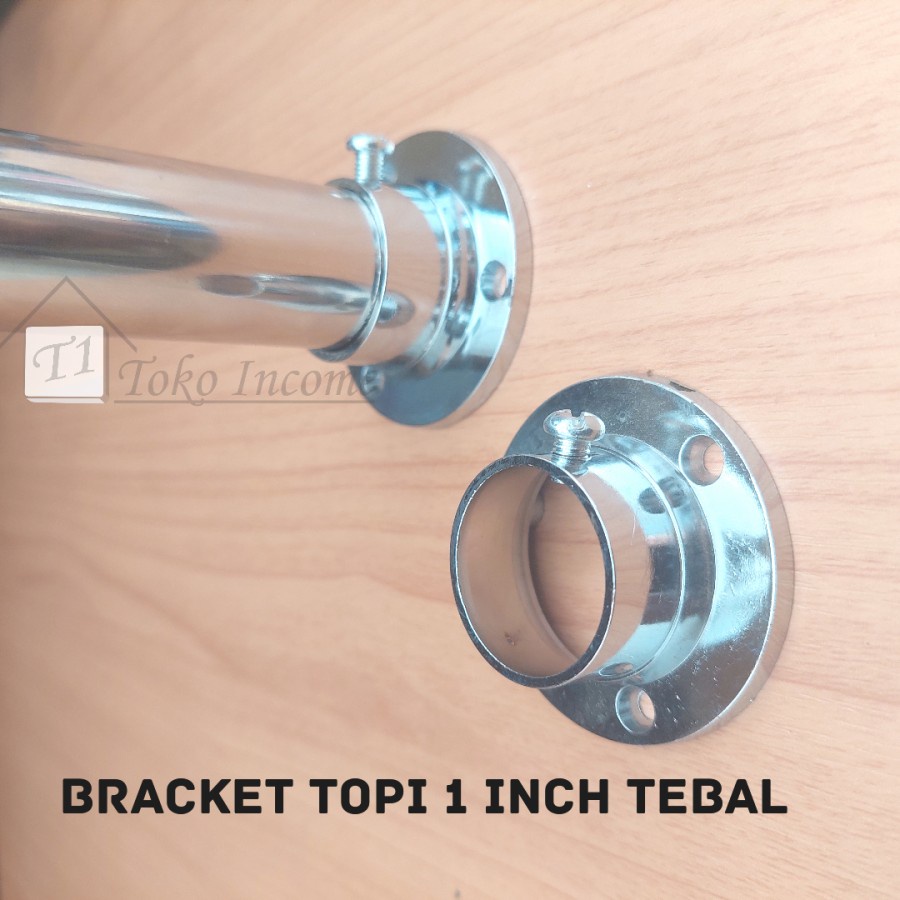 Jual Braket Gantungan Baju Bracket Topi 1 Dop Pipa Bulat 1 Inch Lemari Pakaian Shopee Indonesia 4636