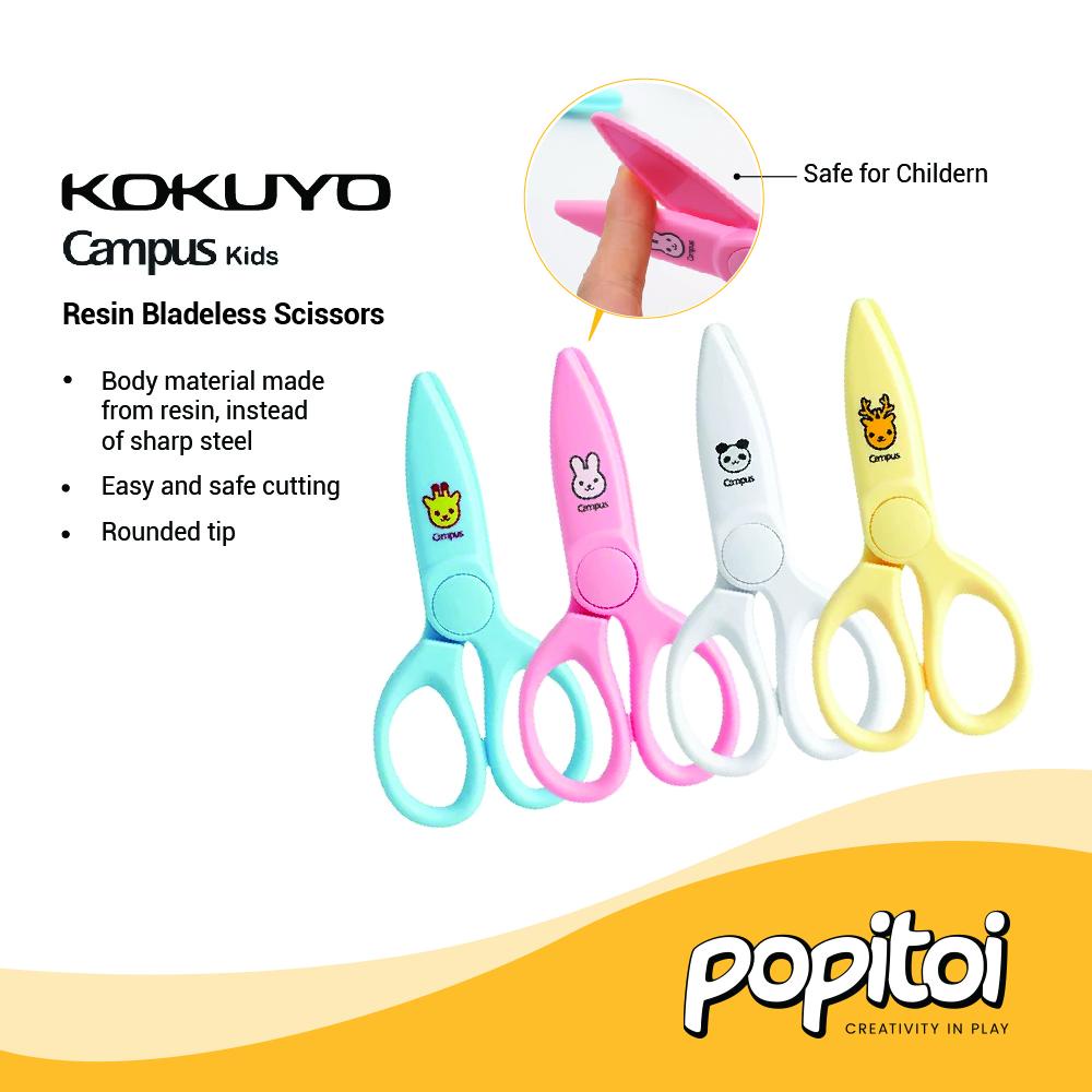 Kokuyo Camlin Scissors - 17.5 Cm / 7 Inch Stainless Steel Blades, Air Cushion Design, Pink