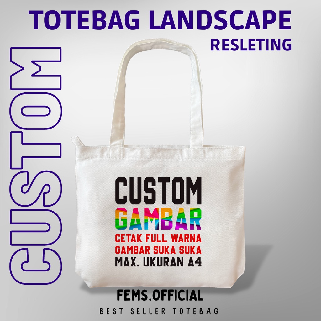 Harga tote best sale bag custom