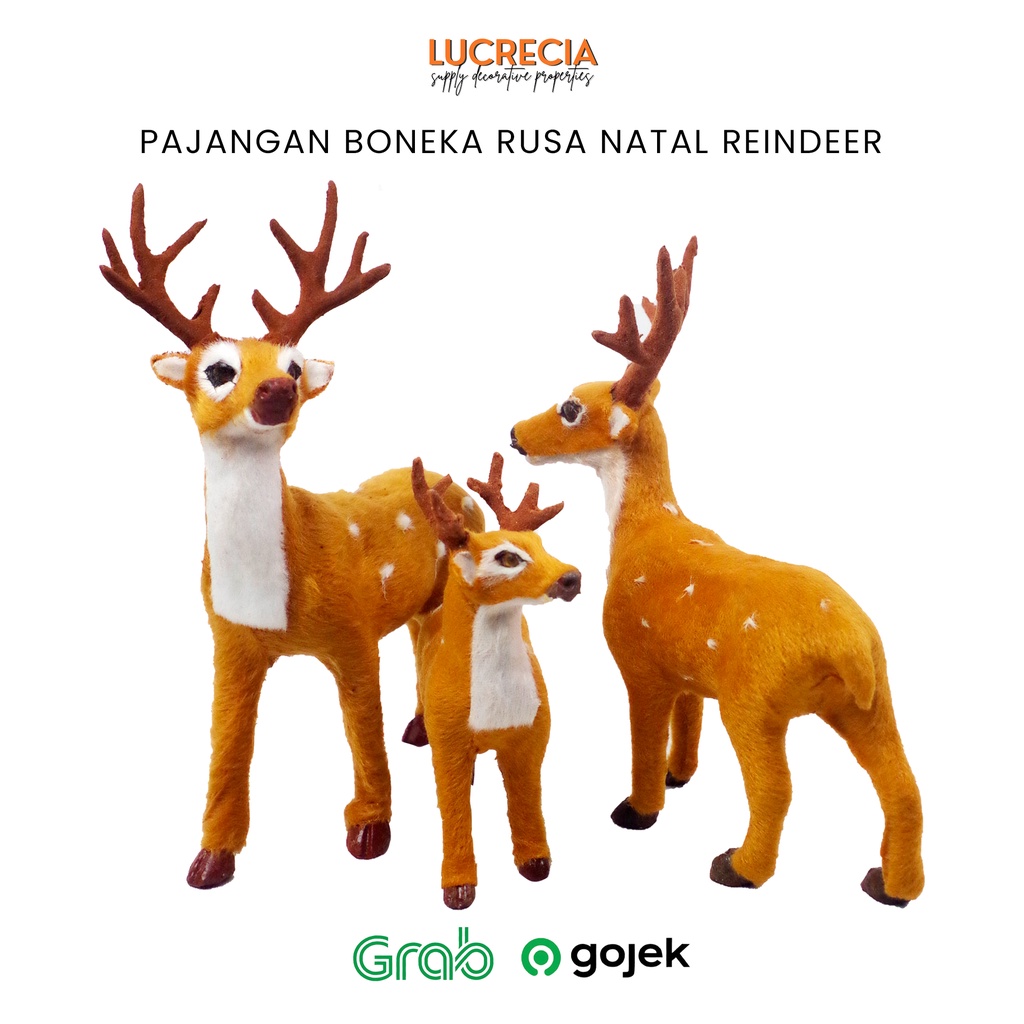 Jual Pajangan Boneka Rusa Natal Reindeer Hiasan Christmas Dekoras