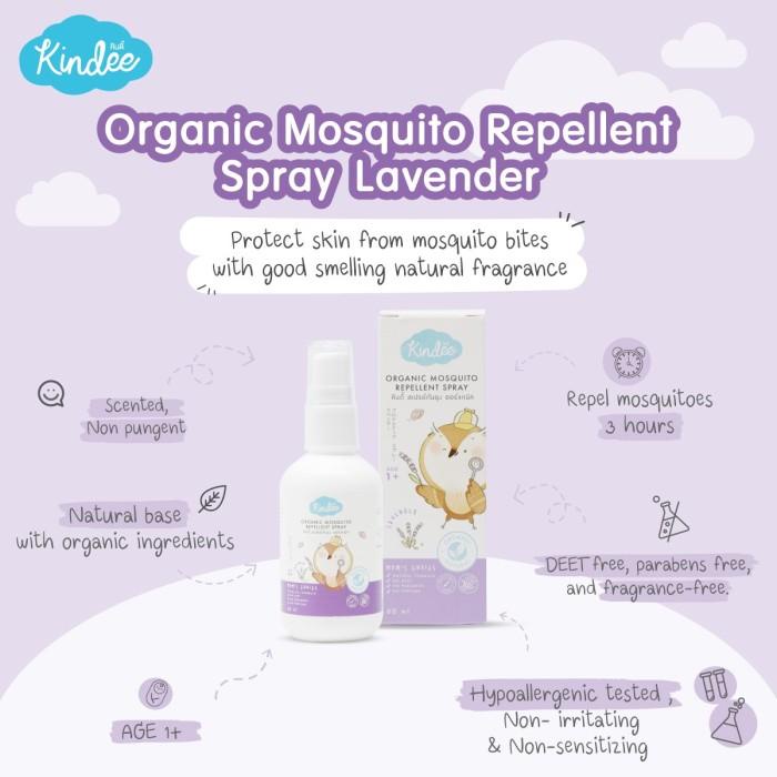 Jual Kindee Organic Mosquito Repellent Spray Lavender (1+) - | Shopee ...