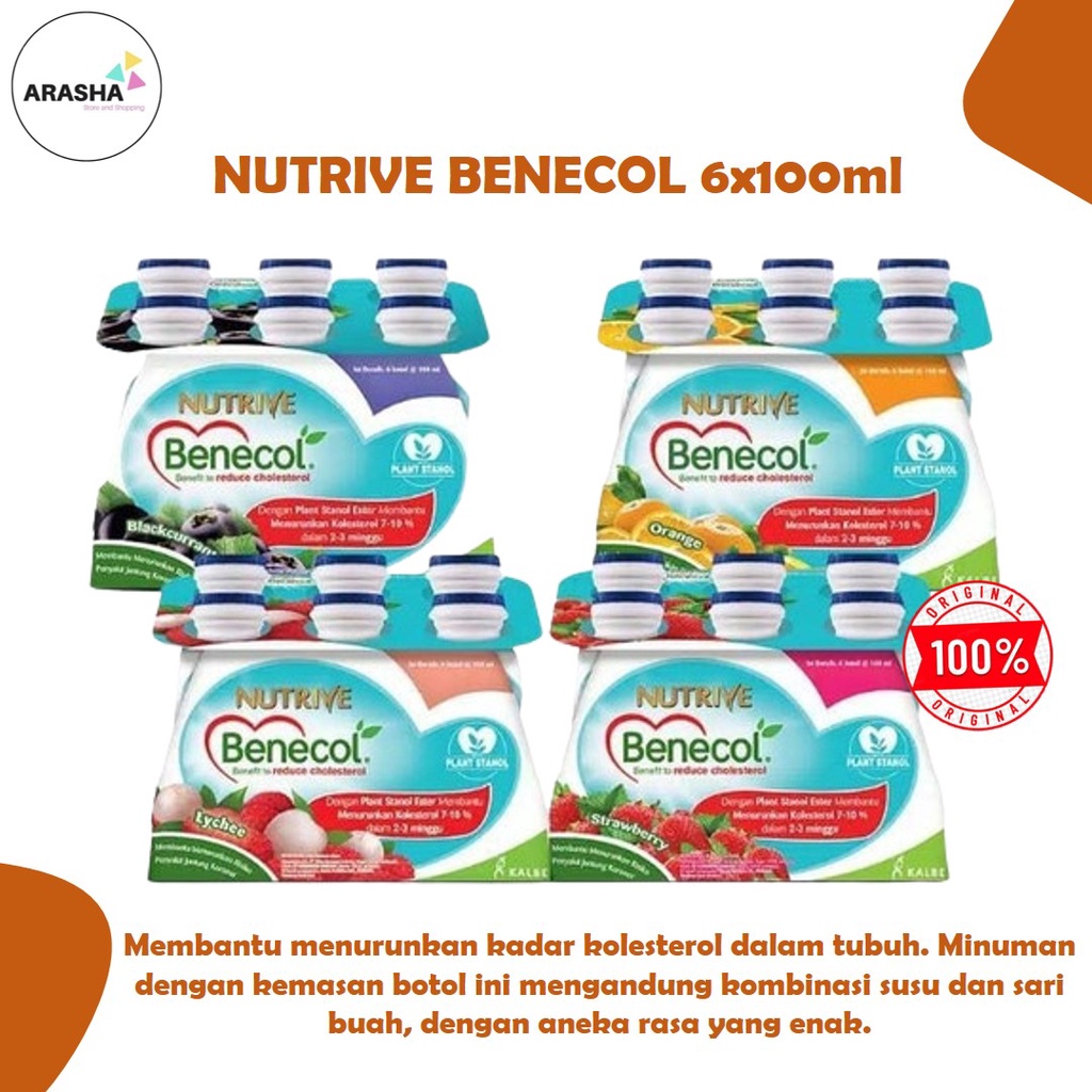 Jual NUTRIVE BENECOL 6x100ml - Minuman Penurun Kolestrol - Mencegah ...