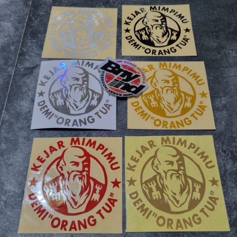 Jual Sticker Kejar Mimpimu Demi Orang Tua Cutting Shopee Indonesia