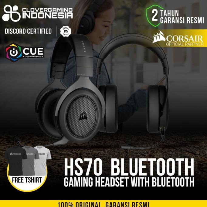 Jual Corsair HS70 Bluetooth Wireless Gaming Headset Shopee