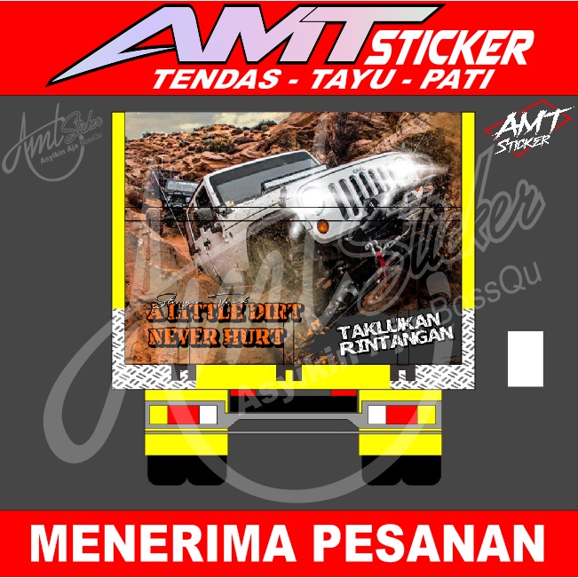 Jual Stiker Decal Pintu Bak Belakang Stiker Pintu Belakang Yang Bertulisan Taklukan Rintangan