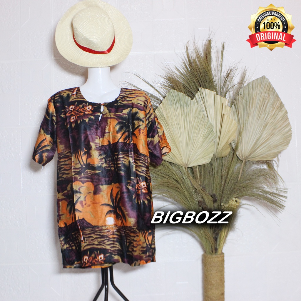 Jual NEW COD BAJU KATUN BALI MOTIF PANTAI KELAPA PRIA WANITA / BAJU ...