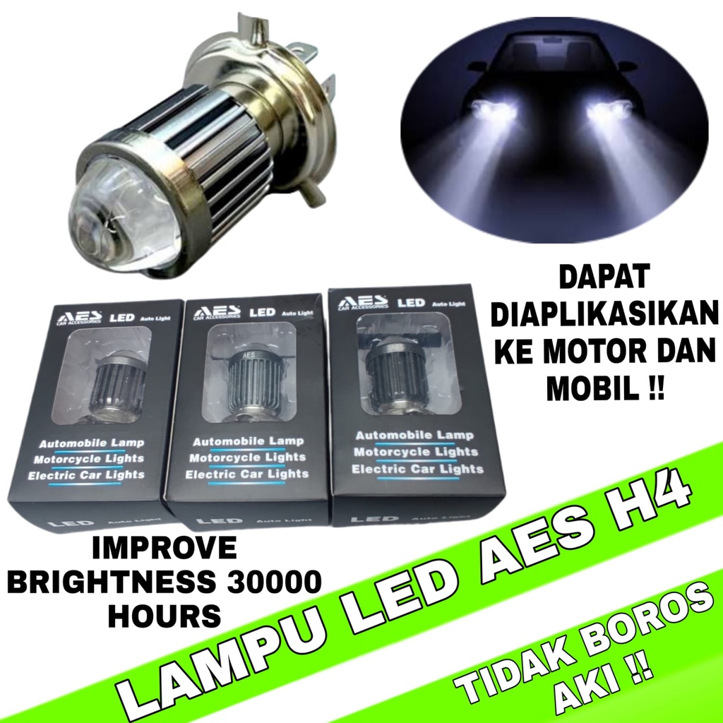 Jual Lampu Led Headlamp H4 Laser I Bohlam Led H4 Laser Hi Loo 20 Watt