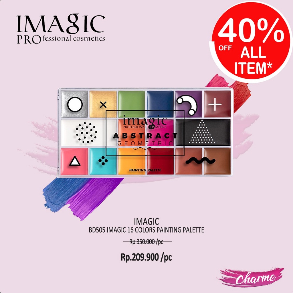 Jual (READY & ORI) IMAGIC 16 Color Painting Palette Body Paint BD505 BD ...