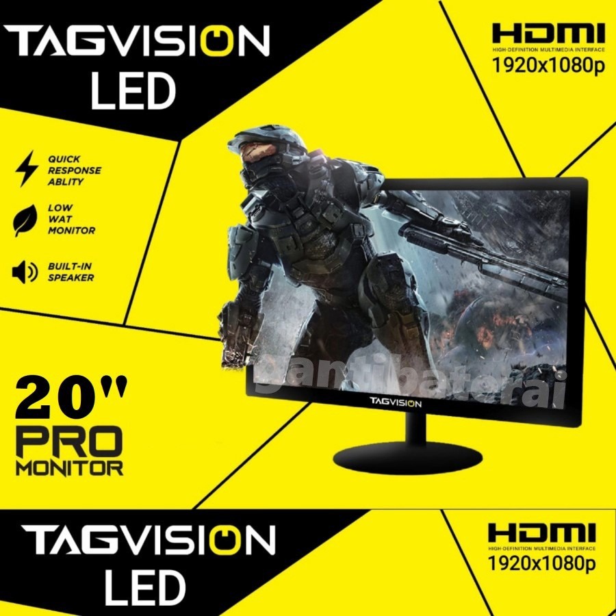Jual LED Monitor TAGVISION 20 / 22 / 24 inch support PC CCTV TV HDMI ...