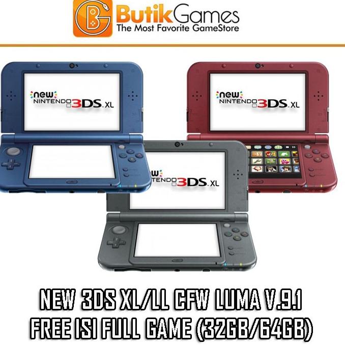 Jual New 3ds XL / LL Nintendo 3dsxl CFW permanent 32 gb Shopee Indonesia