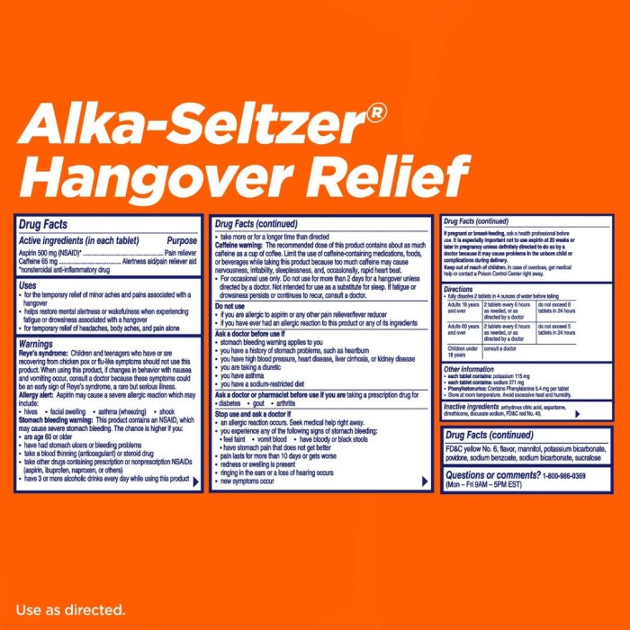 Jual ALKA SELTZER HANGOVER FAST RELIEF OF HEADACHE BODY MENTAL FATIQUE