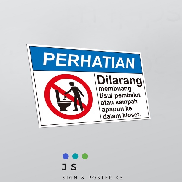 Jual Sticker K Safetysign Dilarang Membuang Sampah Di Toilet Shopee Indonesia