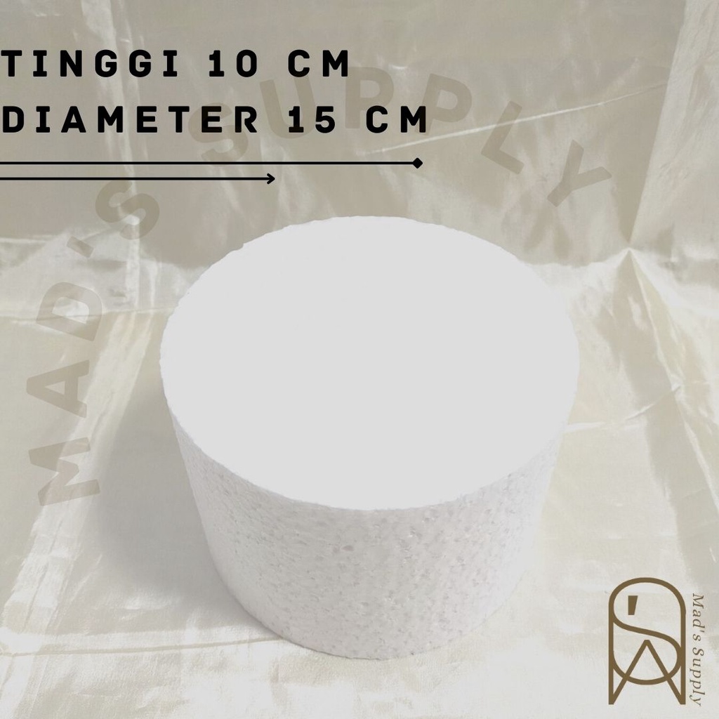 Jual Dummy Gabus Cake/Kue Bulat Tinggi 10 x Diameter 15 cm | Shopee ...