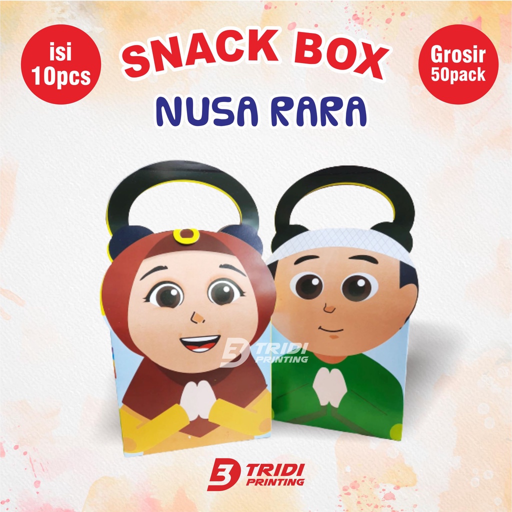 Jual (isi 10pcs) Snack Box karakter/ tas Ultah Aqiqah Tedhak siten ...