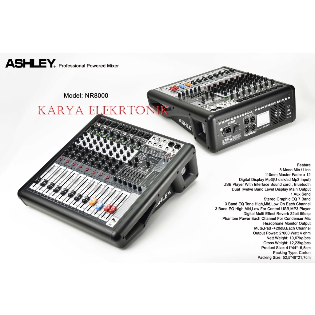 Jual Power Mixer Ashley Nr Original Power Mixer Channel Ashley Nr New Model Shopee