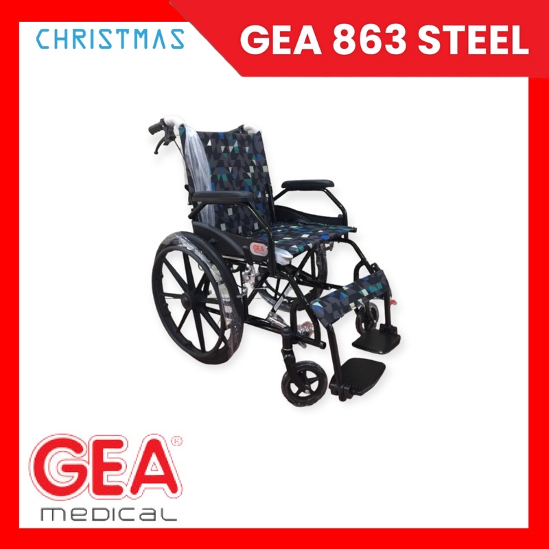 Jual Kursi Roda Gea Fs M Kursiroda Gea Fs M Blacksteel Wheelchair Shopee Indonesia