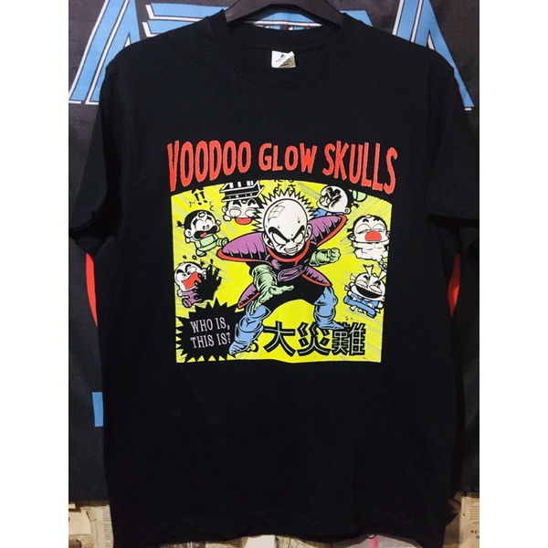 Jual KAOS T SHIRT BAND VOODOO GLOW SKULLS PREMIUM TAG MERCHON ...