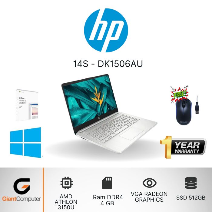 Jual Laptop Hp 14s Dk1506au Athlon 3150u 4gb Ssd 512gb 14 Win10ohs Shopee Indonesia 5423