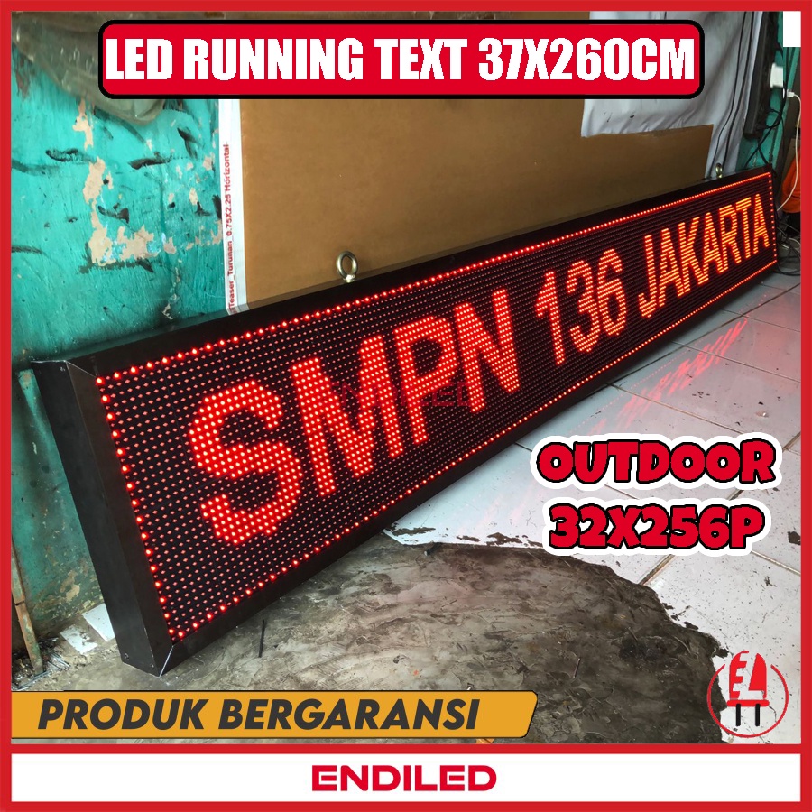 Jual led running text outdoor merah 32x256cm | Shopee Indonesia