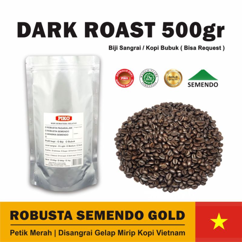 Jual Kopi Robusta Semendo Gold Dark Roast 500gr Biji Kopi Bubuk Shopee Indonesia 4010