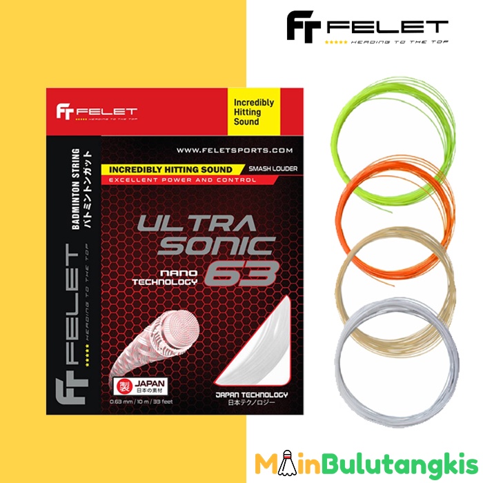 Jual Senar Raket Badminton Felet Ultrasonic 63 Original | Shopee Indonesia