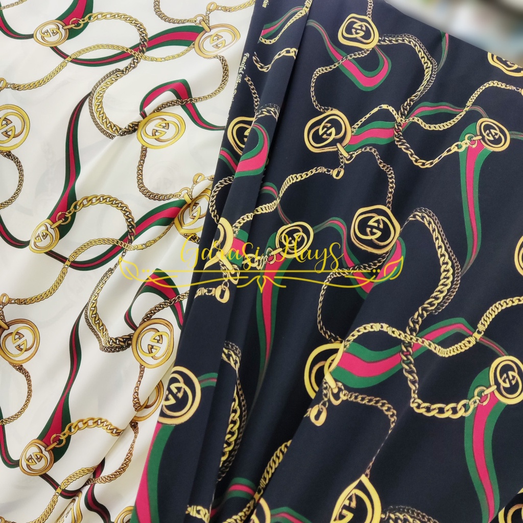 Jual Kain Silk Satin Sutra Stretch Premium Gucci Lebar 150 cm