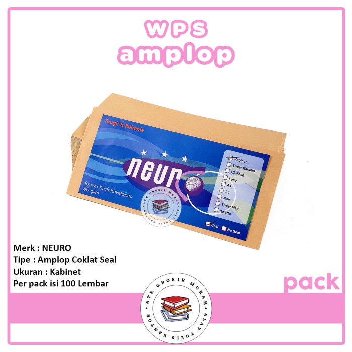 Jual Letter Hot Promo Amplop Coklat Ukuran Kabinet Neuro 11 X 24