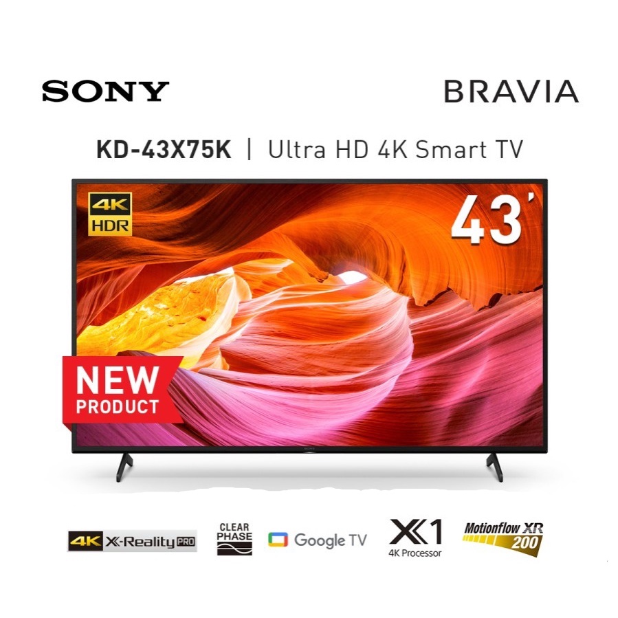 Jual LED TV Sony Bravia KD 43X75K 4K HDR Google Smart TV 43 Inch ...