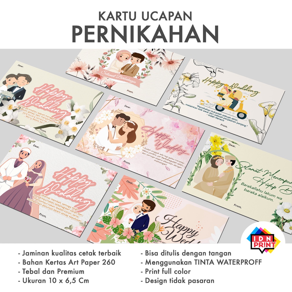 Jual KARTU UCAPAN PERNIKAHAN - WEDDING CARDS - KARTU UCAPAN - GREETING