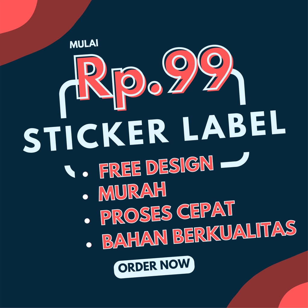 Jual Cetak Stiker Label Produk Kemasan Makanan Minuman Lebaran Stiker Terimakasih Shopee 0675