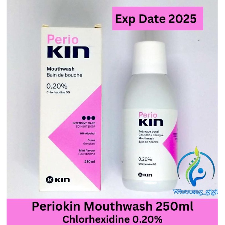 Jual Perio Kin Periokin Mouthwash Mouth Wash Kumur Chlorhexidine 250ml ...