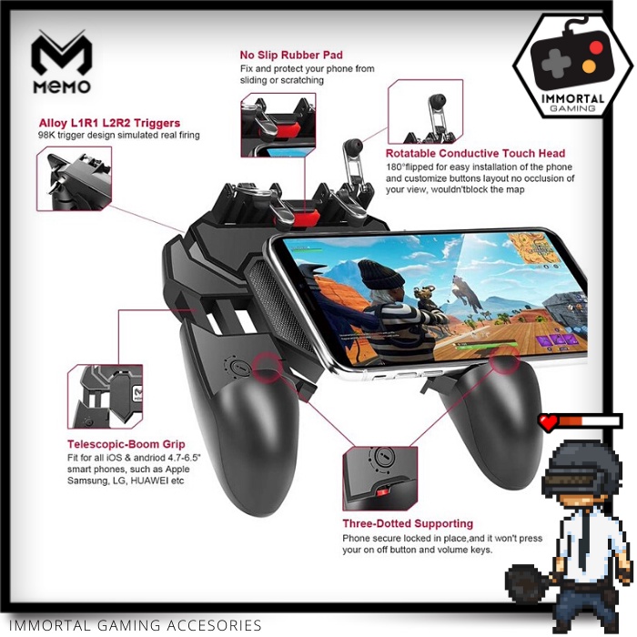 Jual [IM] MEMO AK66 Mobile Gamepad Trigger L1R1 L2R2 Joystick Stick ...