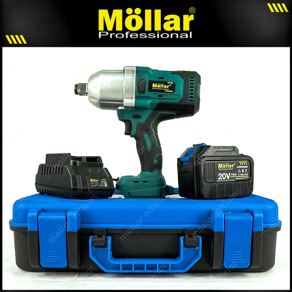Jual MOLLAR CIW20980 Mesin Buka Baut Baterai 20V Bor Cordless Impact ...