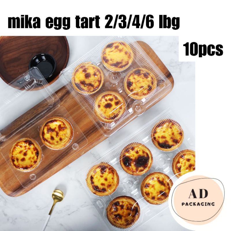 Jual 10pcs mika egg tart mika pie dus mika kue box kue mini kotak egg ...