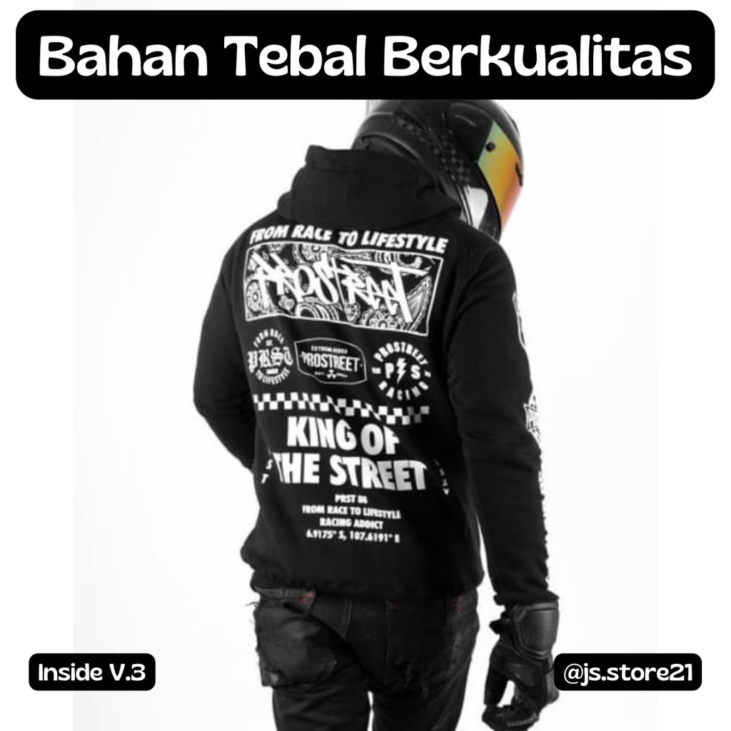 Jual INSIDE V3 JAKET SWEATER HOODIE PROSTREET SUNMORI UKURAN XXL ASLI ...